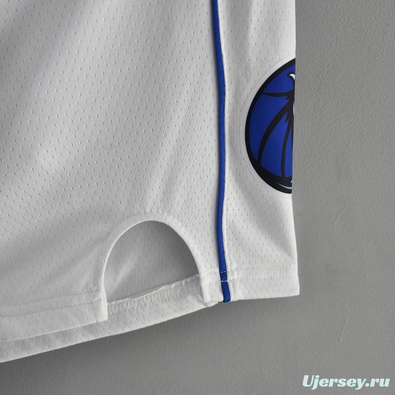 Dallas Mavericks NBA Shorts White