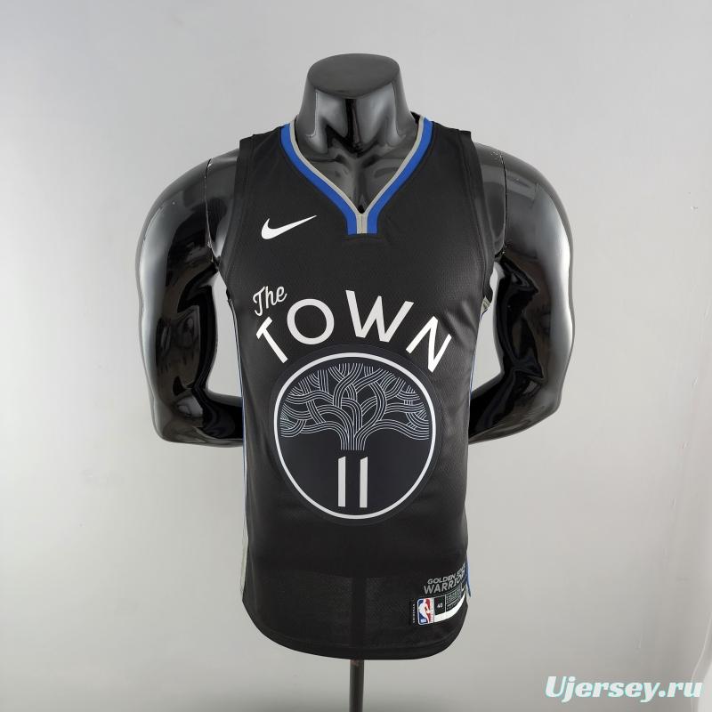 2020 THOMPSON #11 Warriors City Edition Black &amp; Grey NBA Jersey