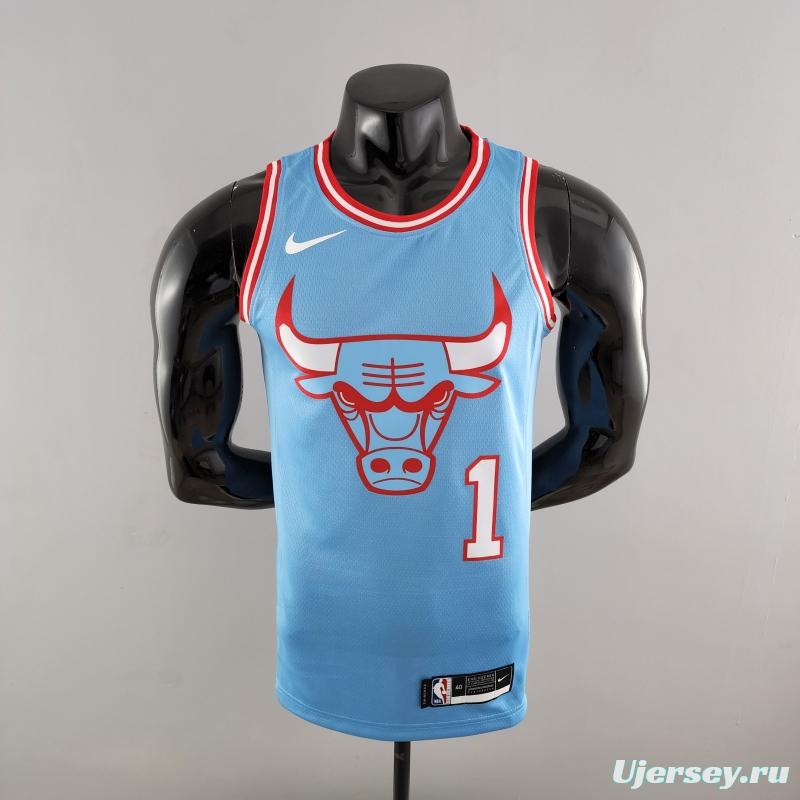 Chicago Bulls ROSE#1 Blue NBA Jersey