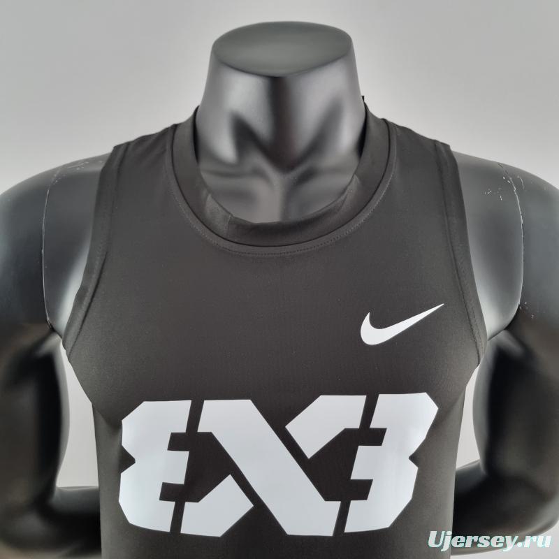 2022 Nike Black Vest Shirts "3X3 Logo"#K000197