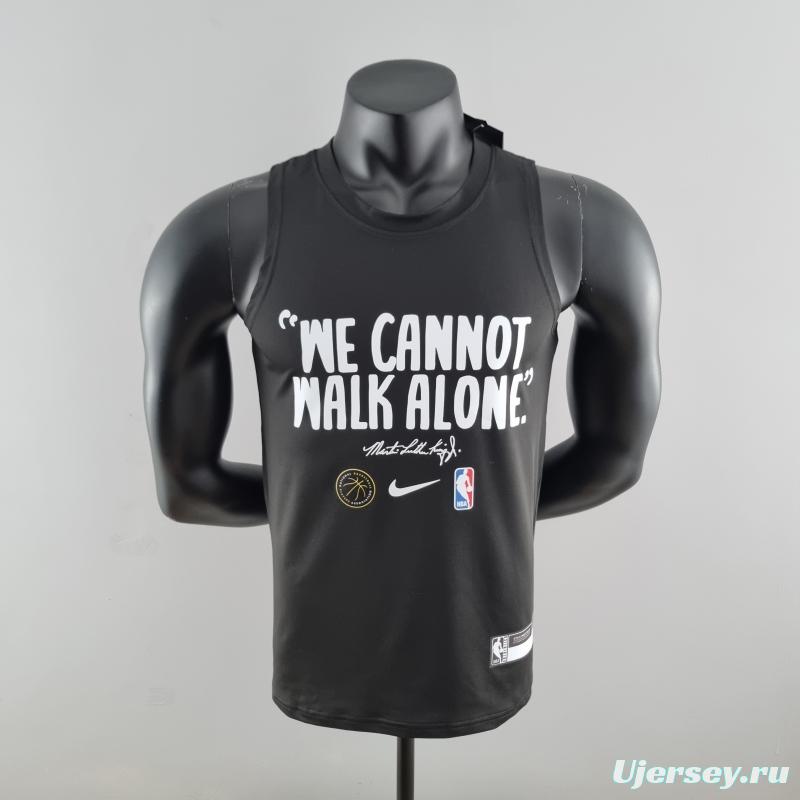 2022 Nike Black Vest Shirts "We Cannot Walk Alone"#K000204