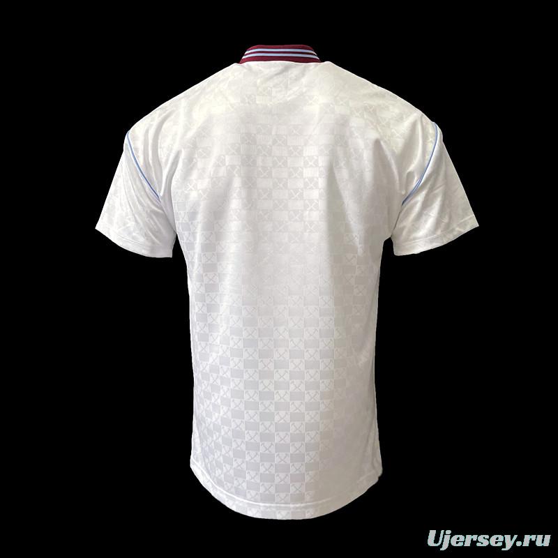 Retro 89/90 West Ham Away Soccer Jersey