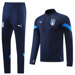 2022 Italy Navy Half Zipper Tracksuit