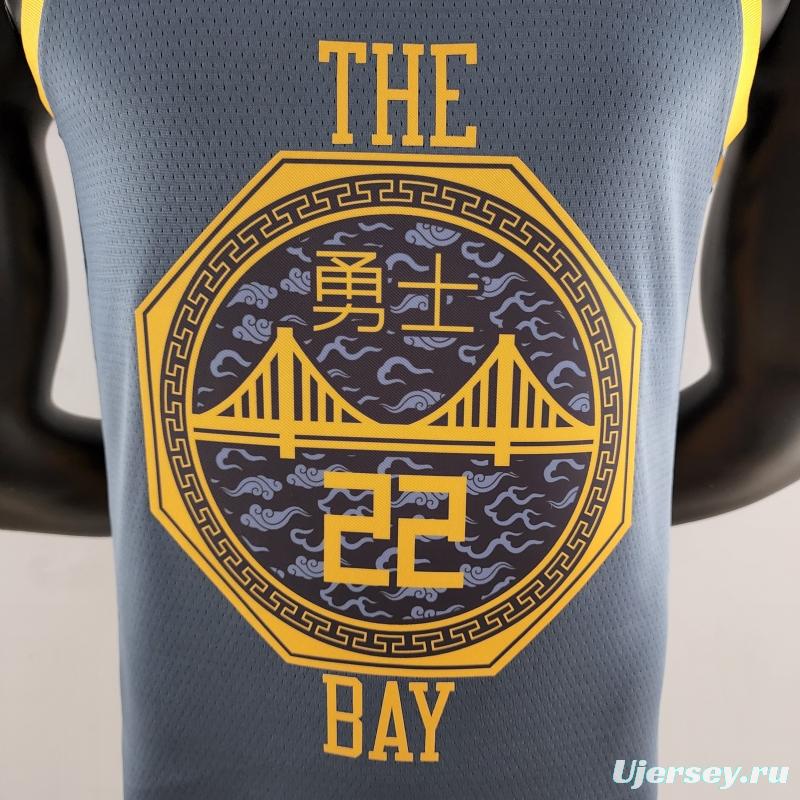 2018 WIGGINS #22 Golden State Warriors Grey NBA Jersey