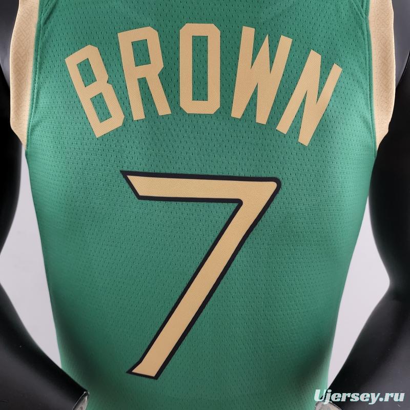2020 BROWN#7 Boston Celtics City Edition Green NBA Jersey