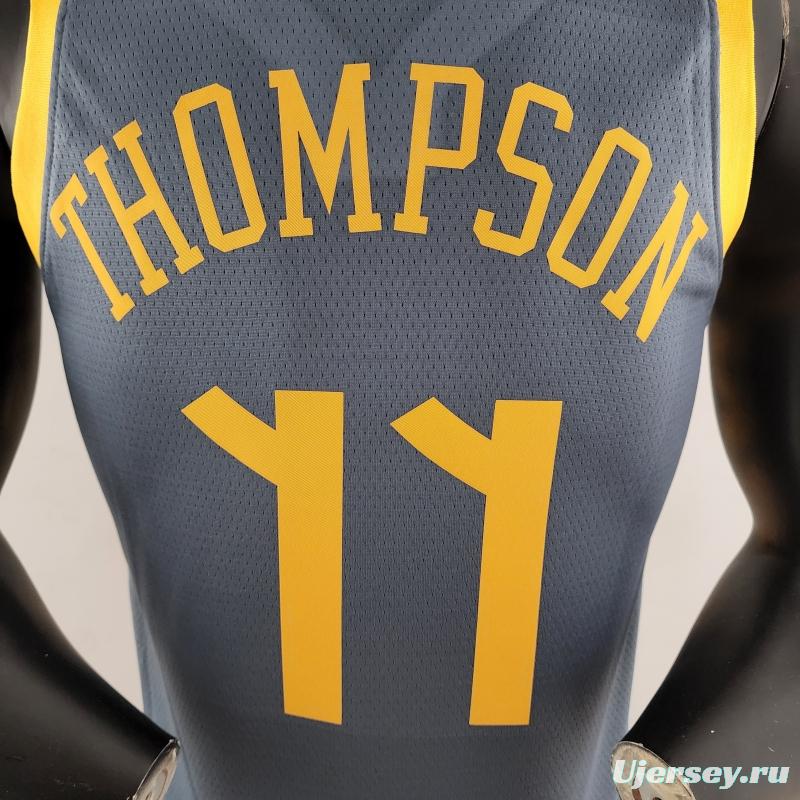 2018 HOMPSON #11 Golden State Warriors Grey NBA Jersey