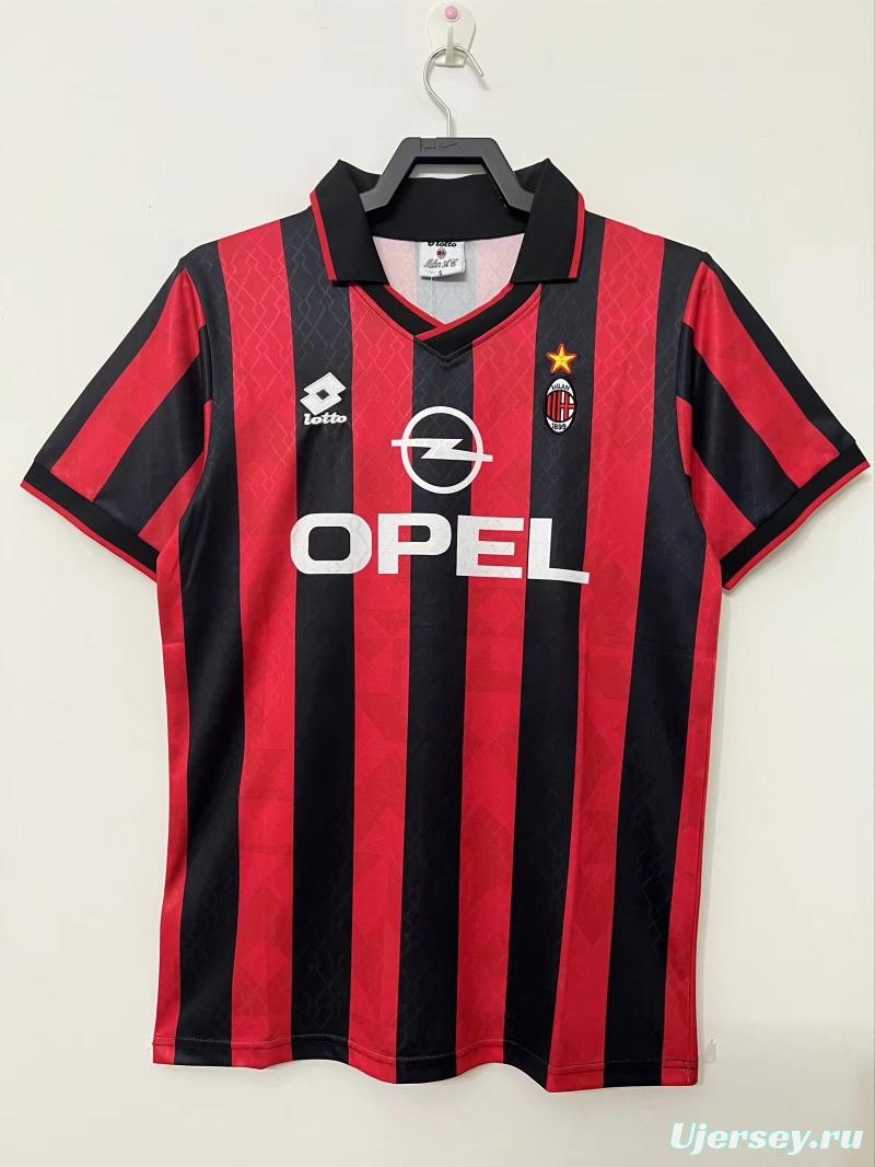 Retro 95/96AC Milan Home Soccer Jersey