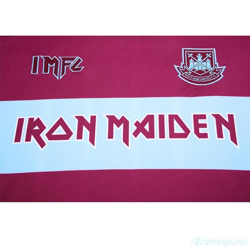 Retro 22/23 Iron Maiden X West Ham Wine/Blue Jersey With Number 11
