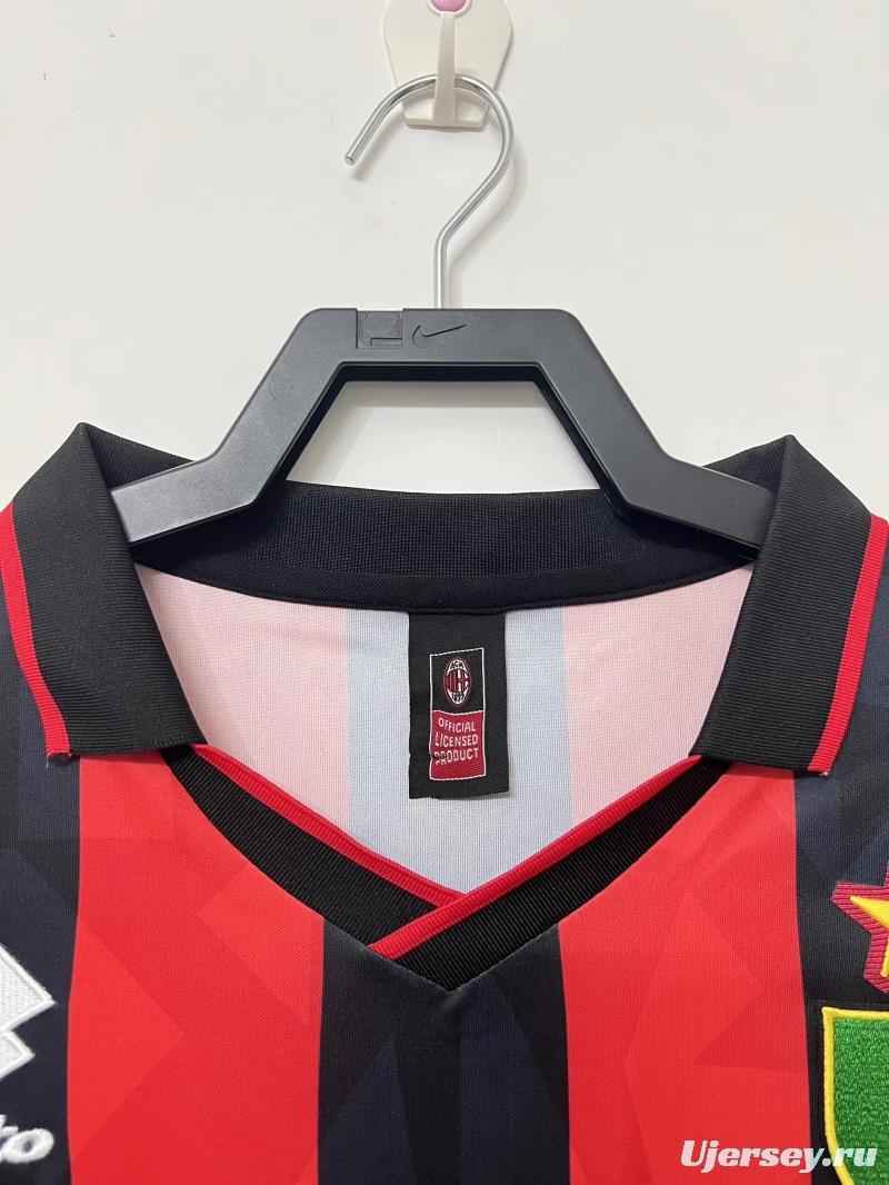 Retro 93/94 AC Milan Home Soccer Jersey