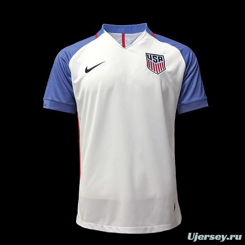 Retro 2016 USA Home Soccer Jersey