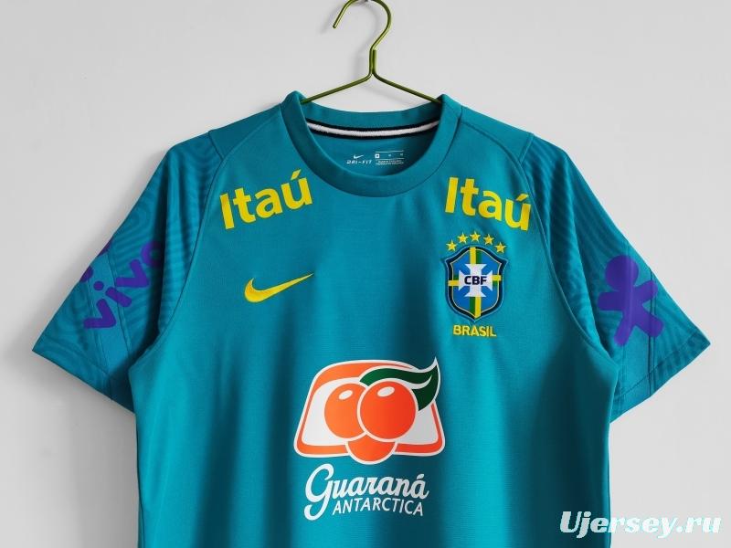 Retro 2021 Brazil Blue Training Jersey