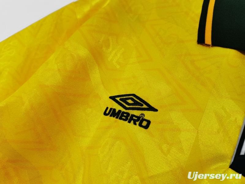 Retro 1991/93 Brazil Home Soccer Jersey