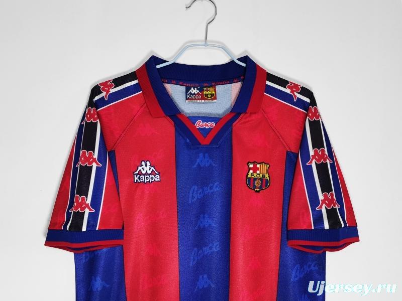 Retro 1995/97 Barcelona Home Soccer Jersey