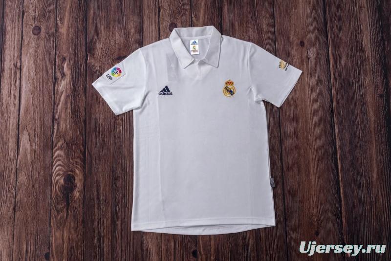 RETRO 01/02 Real Madrid Home Champion League Jersey (No Sponsor)