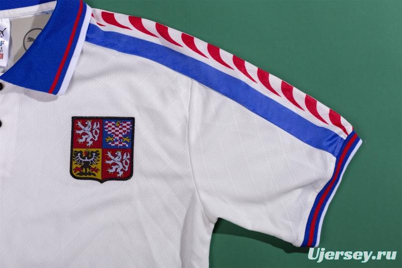 Retro 1996 Czech Republic  Away Soccer Jersey
