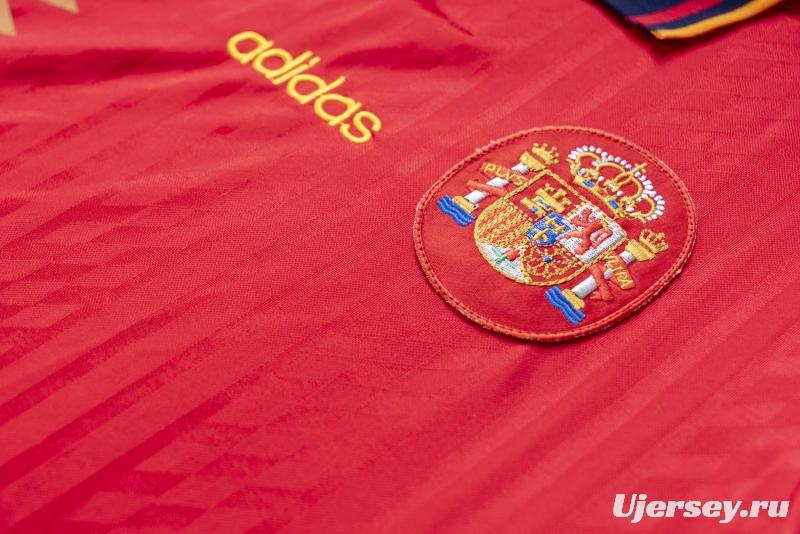 Retro 1994 Spain Home Soccer Jersey