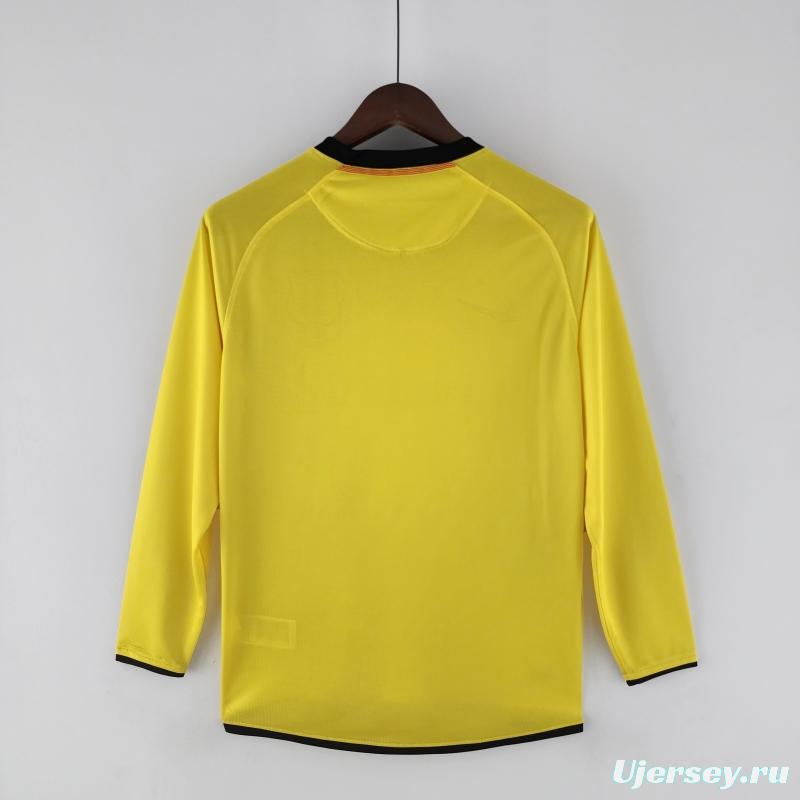 Retro 08/09 Long Sleeve Barcelona Away Soccer Jersey