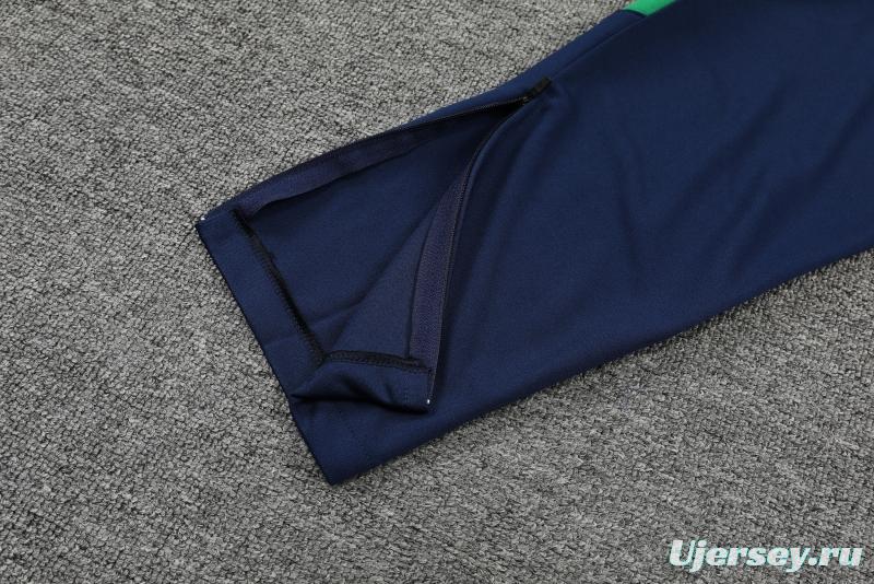 2022 Italy Blue Half Zipper Tracksuit