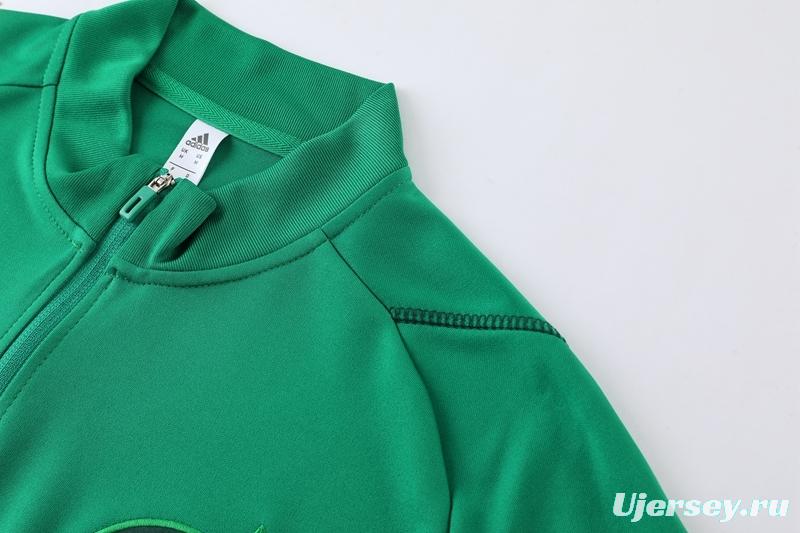 2022 Mexico Green Full Zipper Tracksuit