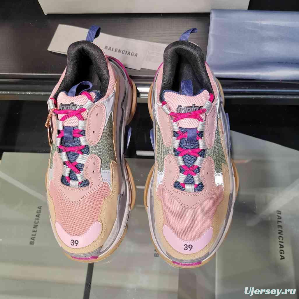 Men/Women Balenciaga Triple S Sneaker khaki/Pink Item Ab5580330