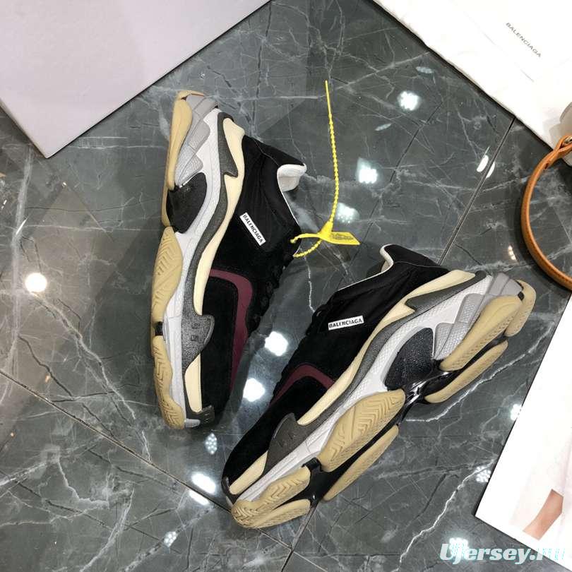 Men/Women Balenciaga Triple S Sneaker Black/Purple Item 6380340