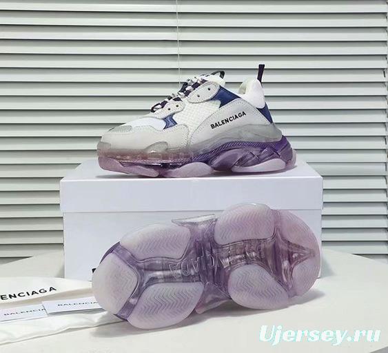 Men/Women Balenciaga Triple S Clear Sole White Sneaker Item 6380380