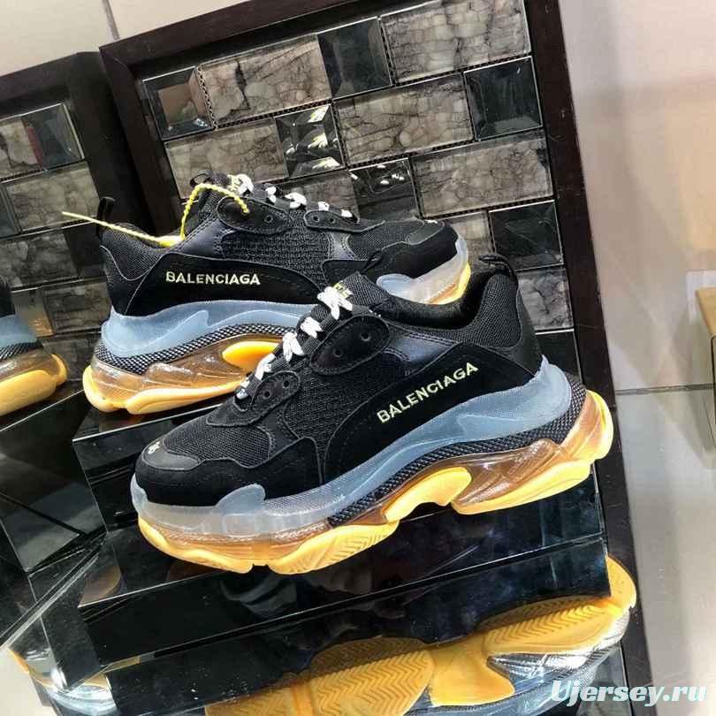 Men/Women Balenciaga Triple S Sneaker Black/Yellow Item 6380380