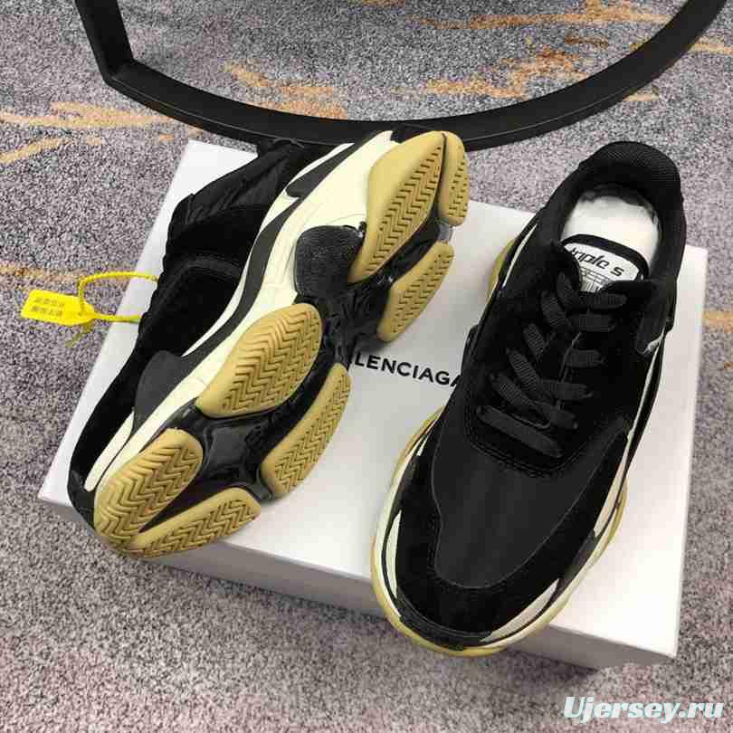 Men Balenciaga Triple-S 2 Yellow Black Sneaker