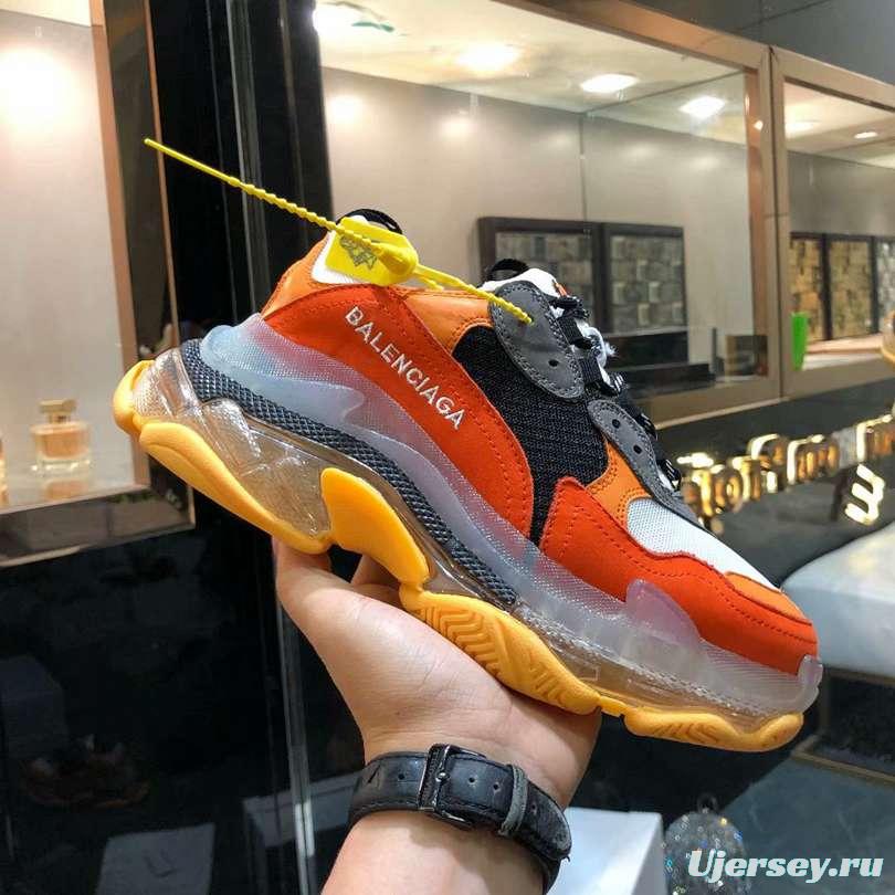 Men/Women Balenciaga Triple-S Sneaker Orange/Black Item 6380340