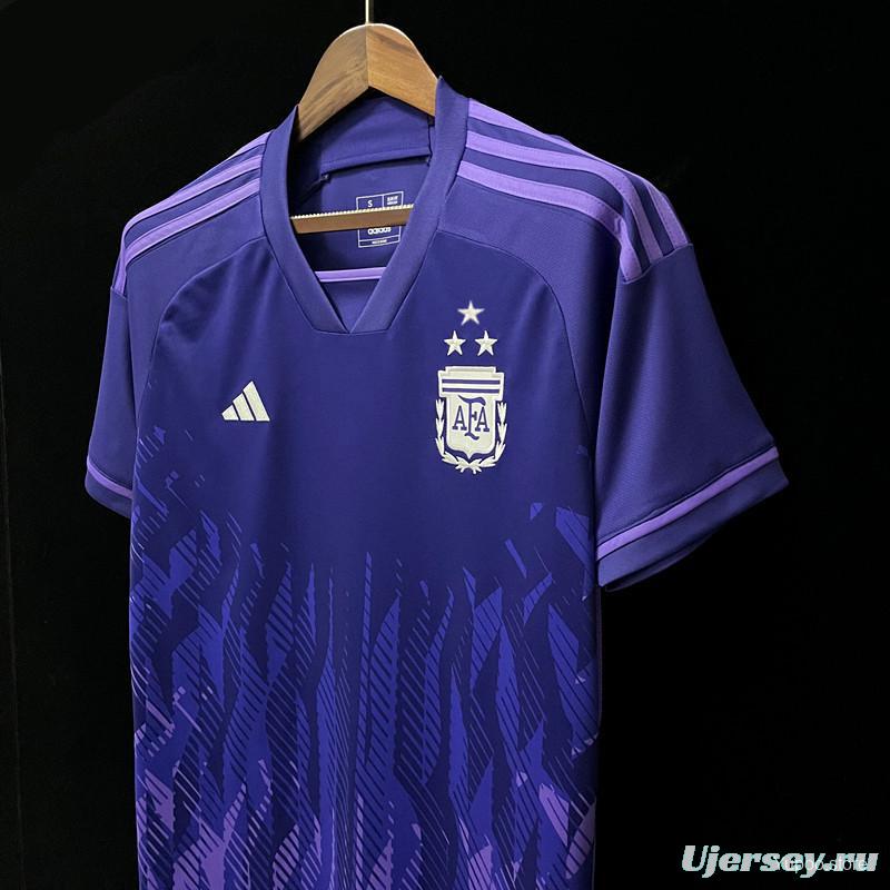3 Stars 2022 Argentina Away Jersey