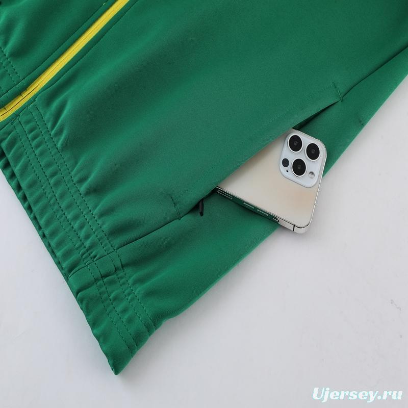 2022 Senegal Green Full Zipper Tracksuit