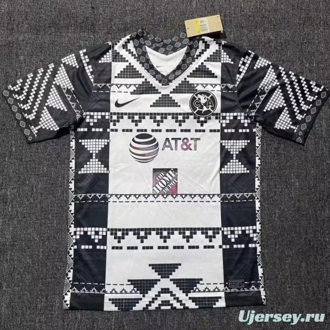 22 23 Club America Black/White Training Jersey