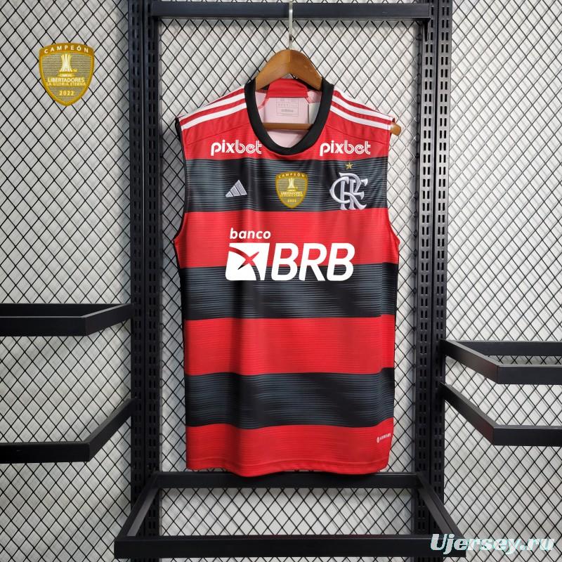 23/24 Flamengo Home Vest With  All Sponsors+Patches