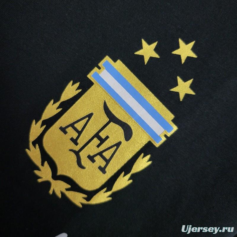 2023 Argentina Black Casual T-Shirts