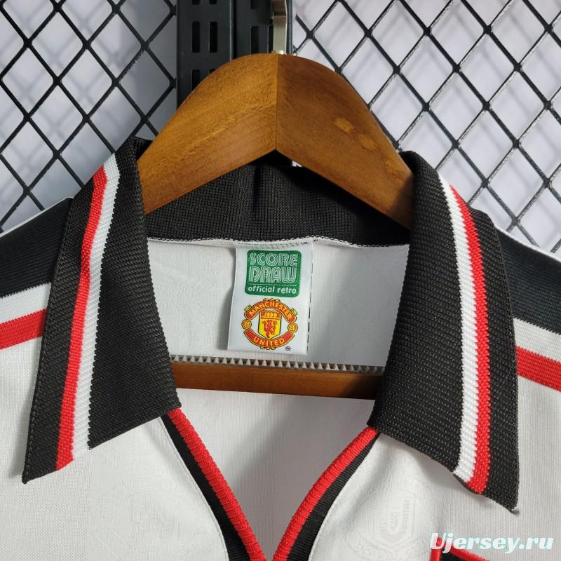 Retro 97-99 Manchester United White Jersey