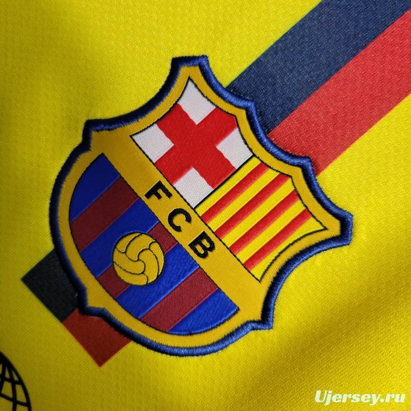 Retro 08/09 Barcelona Away Yellow Jersey
