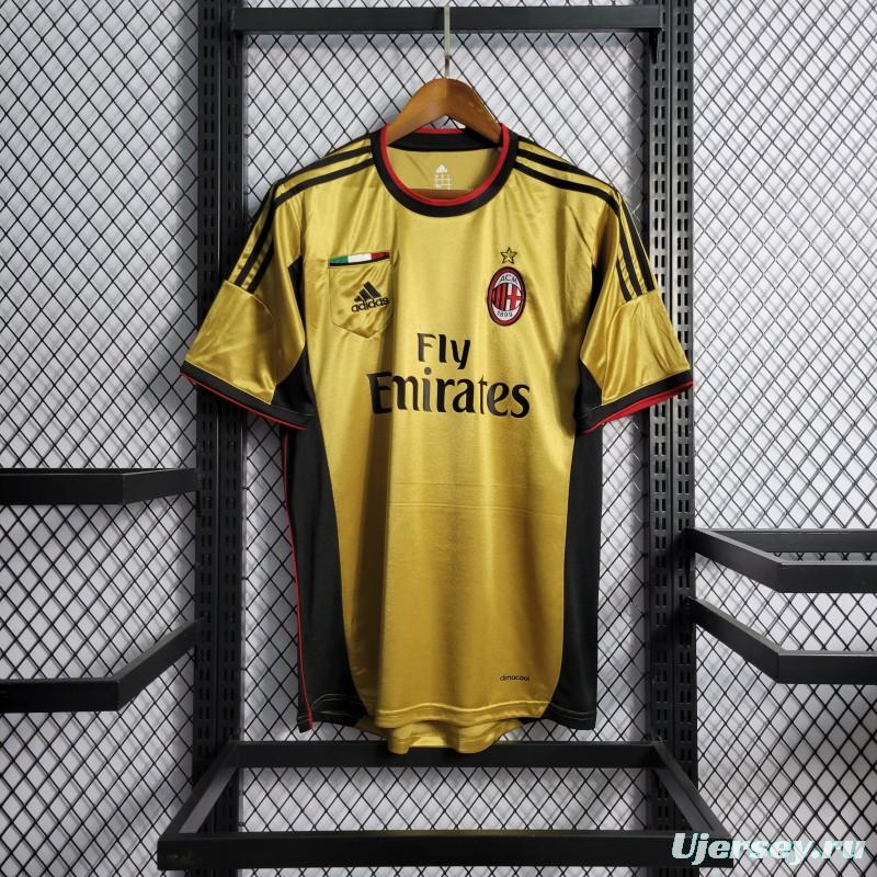 Retro 2013/14 Season AC Milan Third Golden Jersey