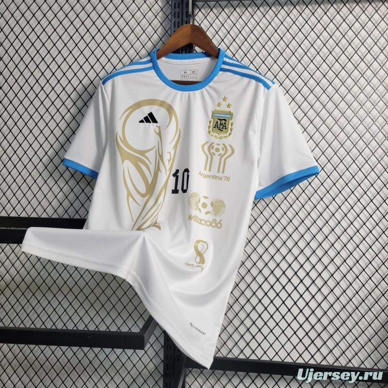 2023  Argentina World Cup White Training Jersey