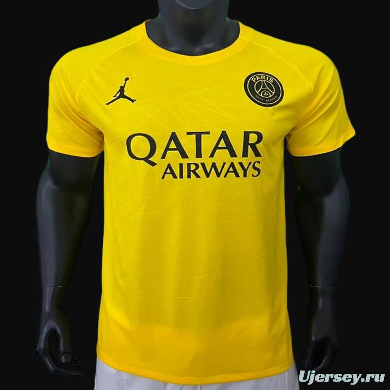 22/23 PSG X Jordan Yellow Pre-Match Jersey