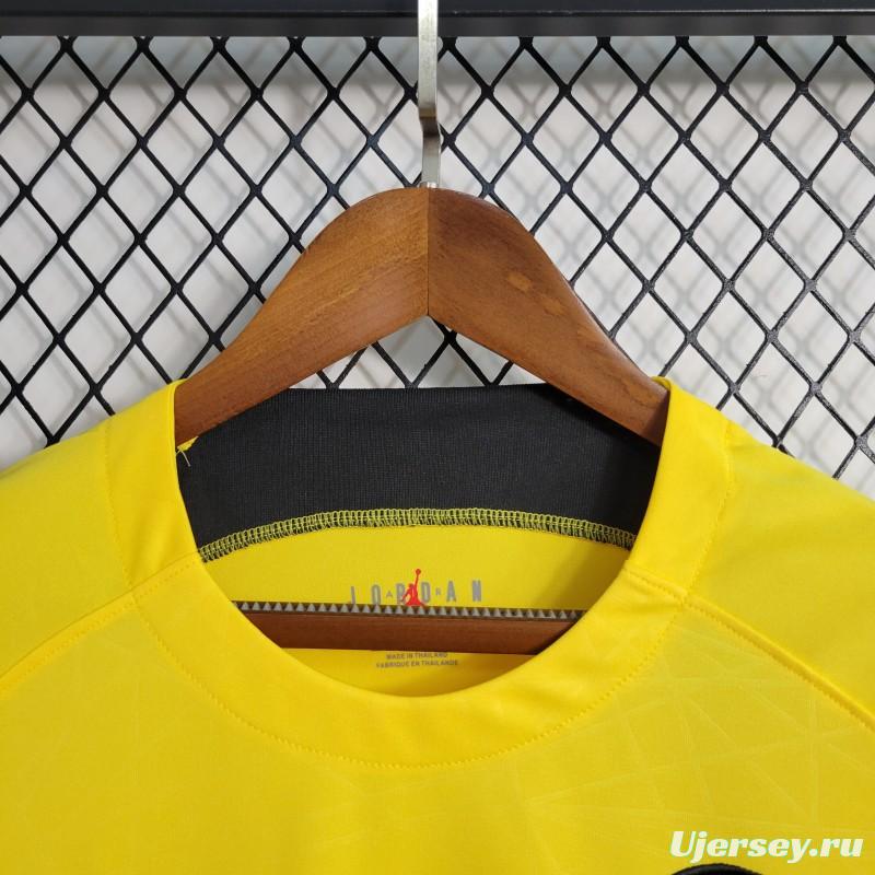 23-24 PSG Forth Pre-Match Yellow Training Jersey