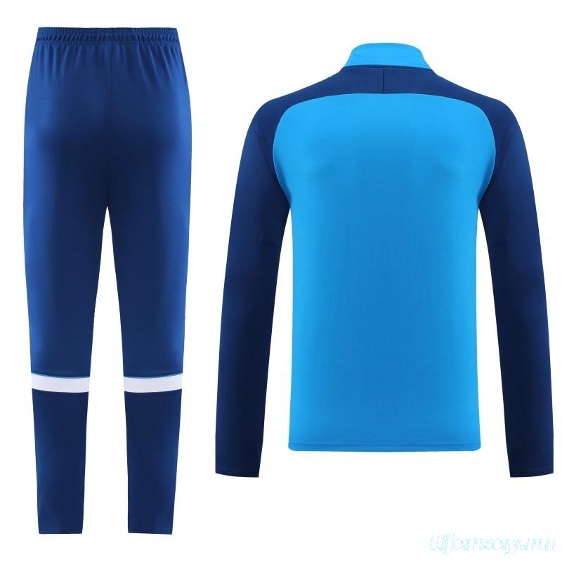 2023 NIKE Blue Half Zipper Jacket +Pants