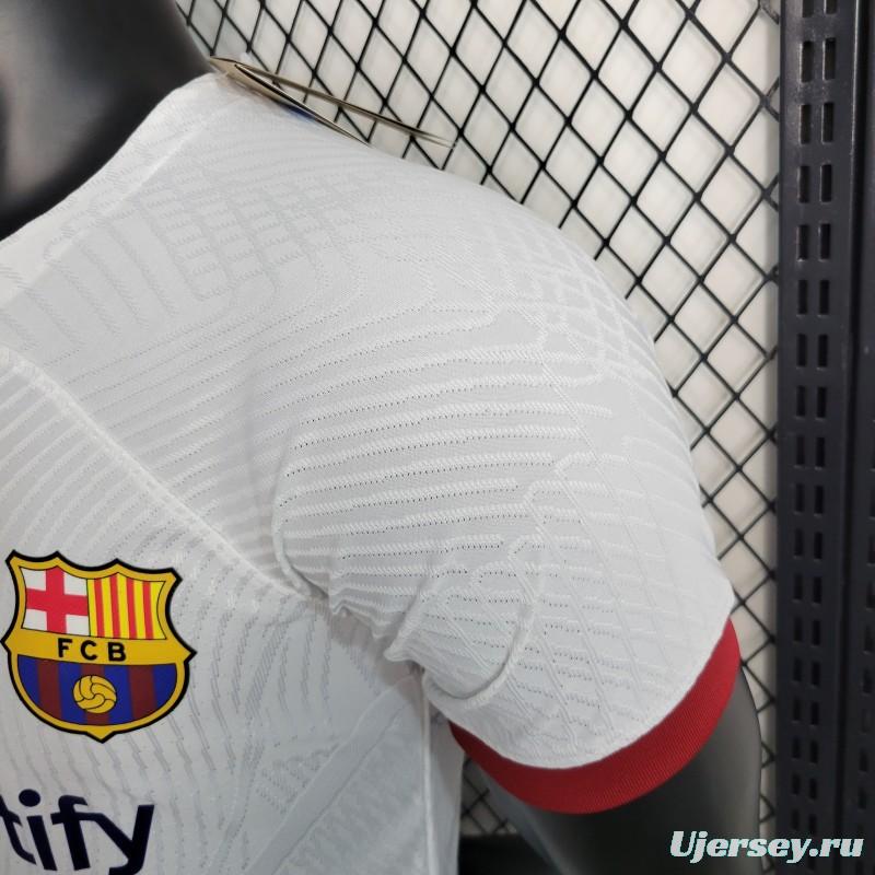 Player Version 23-24 Barcelona White Training Jersey