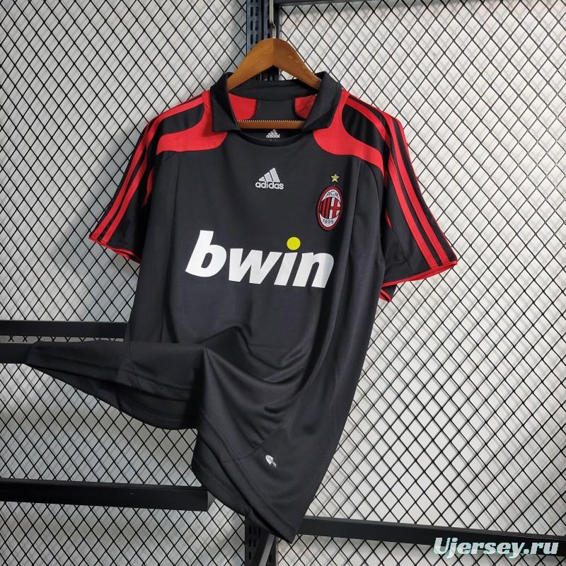 Retro 2007/08 AC Milan Third Black Jersey