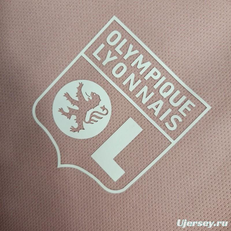 23-24 Olympique Lyonnais Lyon Training Pink Jersey