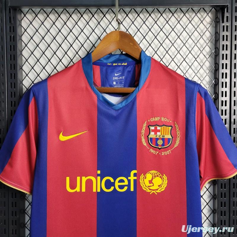 Retro 07-08 Barcelona Home Soccer Jersey