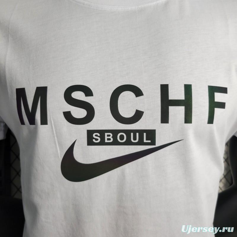 2023 NIKE White T-shirts With MSCHF