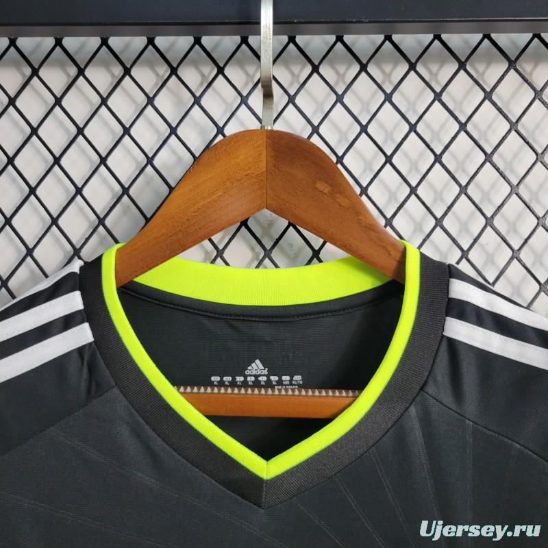 Retro 10-11 Real Madrid Away Black Long Sleeve Soccer Jersey