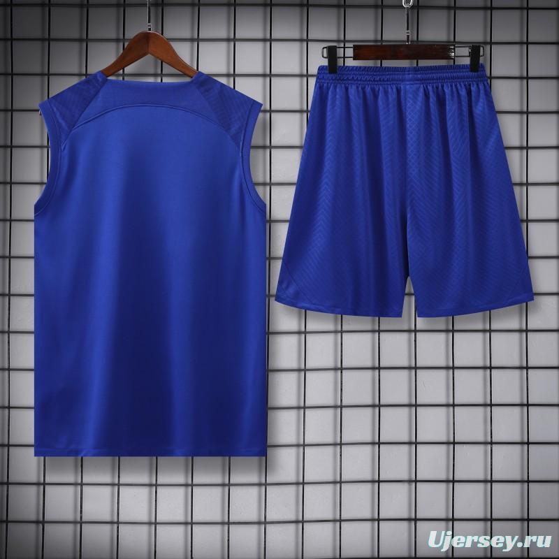 23-24 Barcelona Blue Vest Jersey+Shorts