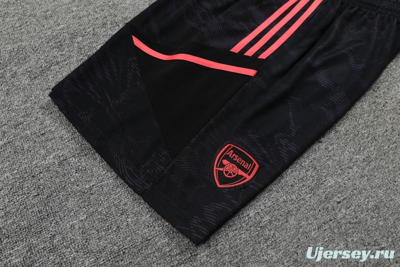 23-24 Arsenal Black Pattern Special Short Sleeve+Shorts