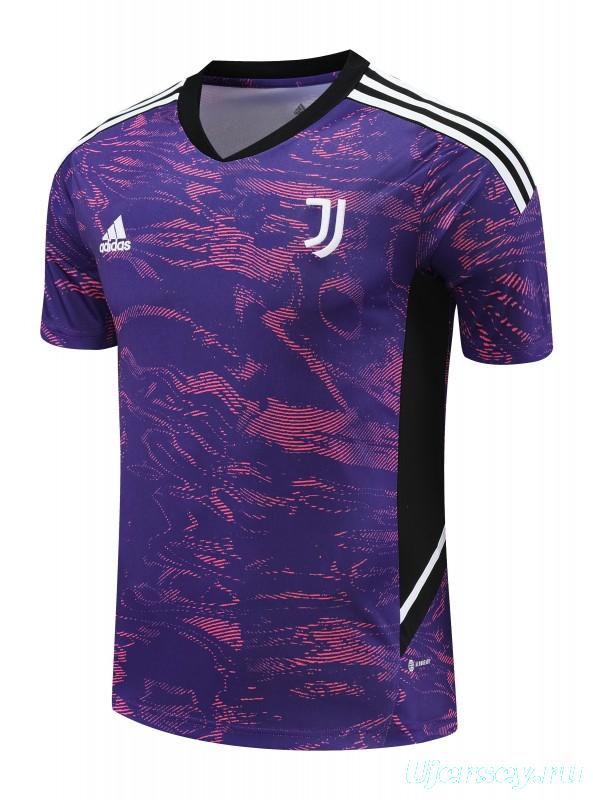 23-24 Juventus Purple Short Sleeve+Shorts